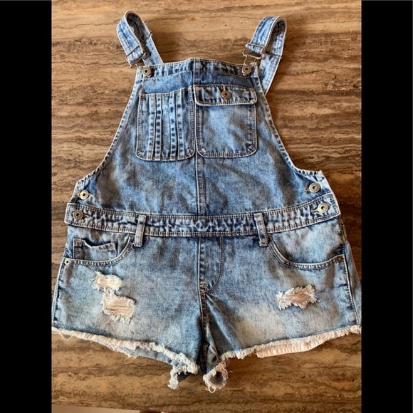 MUDD DENIM JEAN-OVERALLS SIZE Large JR - Picture 3 of 6